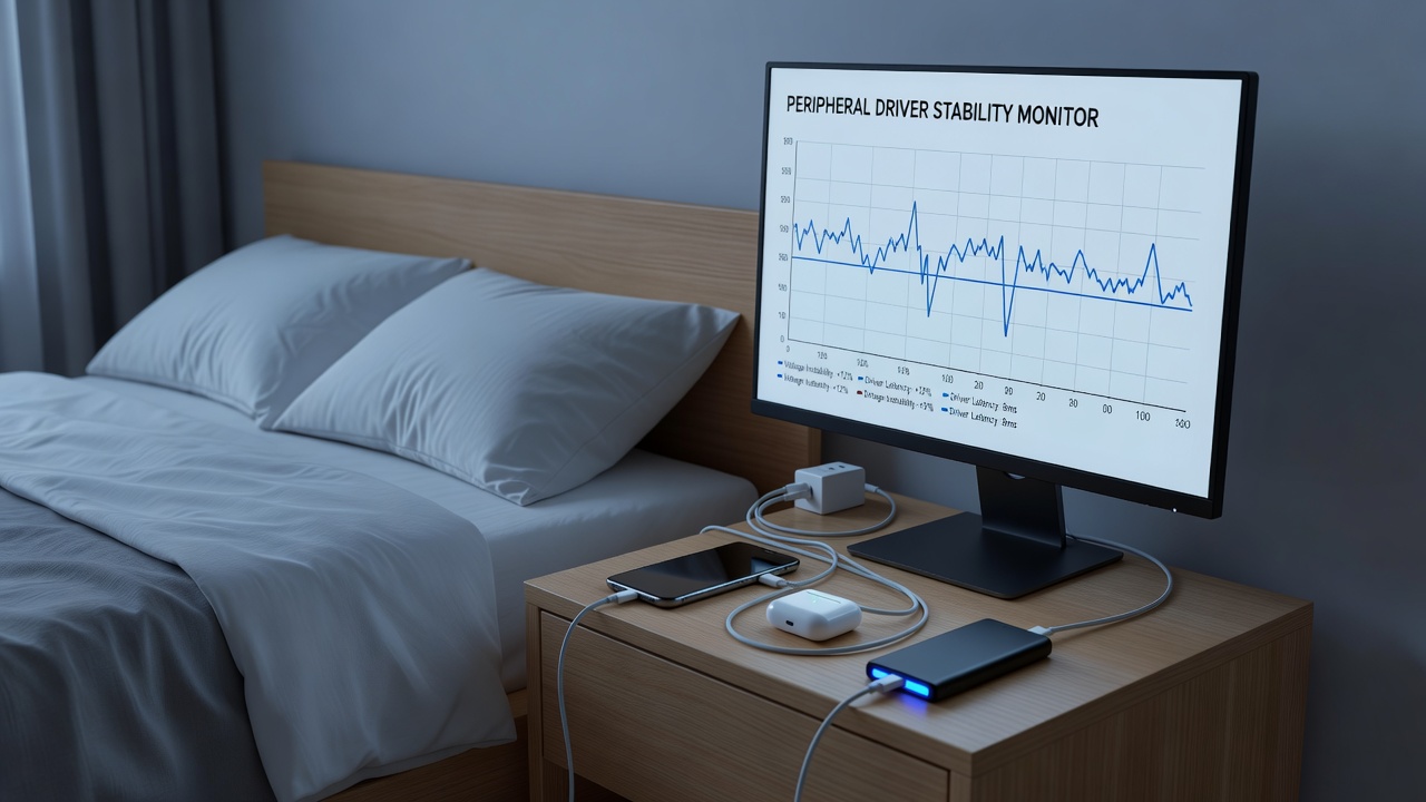 Chart illustrating timing overlap between device charging phases and peripheral driver reloads during maintenance windows